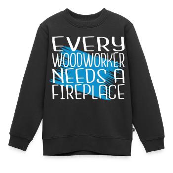 quote love dad lumber carpenter girl tshirts - Kinder Premium Organic Sweatshirt - Schwarz - Vorne - AI Model Kid Female (0cm)