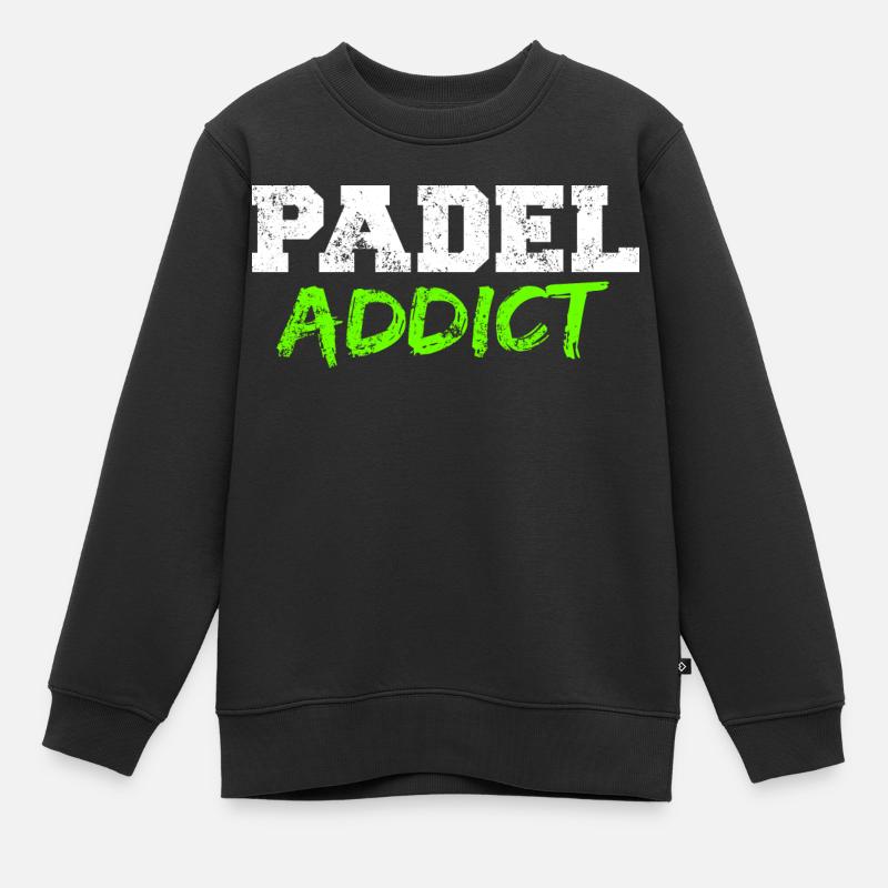 Padel Addict - Sweat Premium enfant bio - noir