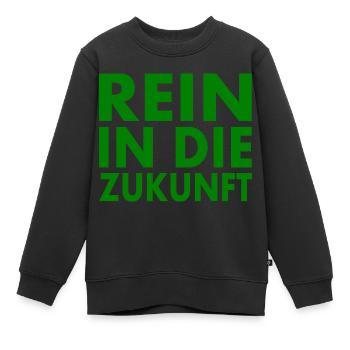 Rein in die zukunft - Kinder Premium Organic Sweatshirt - Schwarz - Vorne - AI Model Kid Female (0cm)