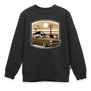 German Classic Car - Kinder Premium Organic Sweatshirt - Schwarz - Vorne - AI Model Kid Female (0cm)
