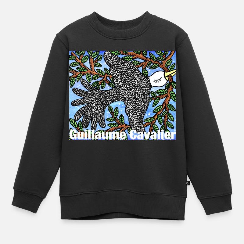 Colombe au rameau - Sweat Premium enfant bio - noir