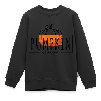 saison des citrouilles - Sweat Premium enfant bio - noir - Devant - AI Model Kid Female (0cm)