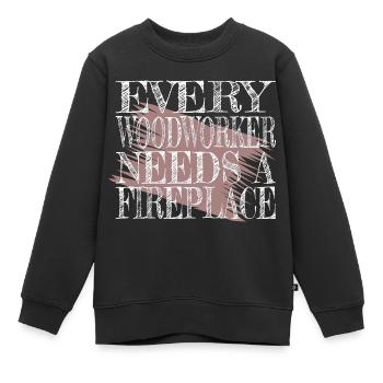 Arbre drôle artisans design geek menuiserie - Sweat Premium enfant bio - noir - Devant - AI Model Kid Female (0cm)