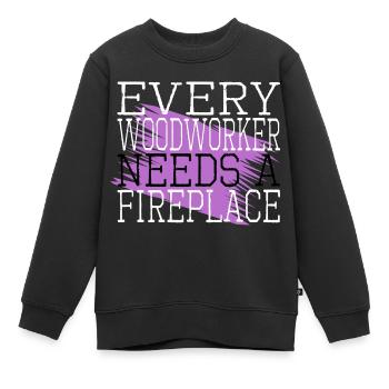 joke americas felling woodworker - Kinder Premium Organic Sweatshirt - Schwarz - Vorne - AI Model Kid Female (0cm)