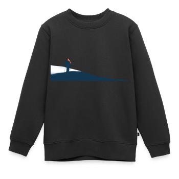 Skifahren Freerider Abenteuer Skiing Freerider - Kinder Premium Organic Sweatshirt - Schwarz - Vorne - AI Model Kid Female (0cm)
