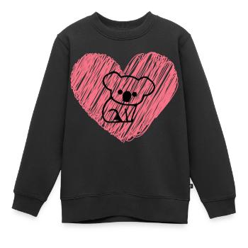 Aimer Koala - Sweat Premium enfant bio - noir - Devant - AI Model Kid Female (0cm)