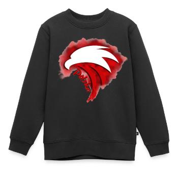 Pologne, Pologne, Drapeau polonais, Drapeau de la Pologne - Sweat Premium enfant bio - noir - Devant - AI Model Kid Female (0cm)