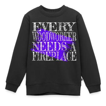 Arboristes A charpentiers prière Tshirts marteau-piqueur - Sweat Premium enfant bio - noir - Devant - AI Model Kid Female (0cm)