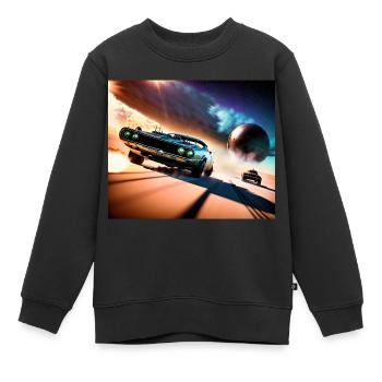 Mad and Furious #3 - Kids Premium Organic Sweatshirt - black - Front - AI Model Kid Female (0cm)