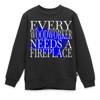 funny carpenter quotes - Kinder Premium Organic Sweatshirt - Schwarz - Vorne - AI Model Kid Female (0cm)
