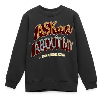 Livres École Anniversaire Cadeau Littérature Noël - Sweat Premium enfant bio - noir - Devant - AI Model Kid Female (0cm)