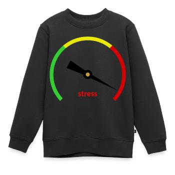 Stress-o-Meter - Kinder Premium Organic Sweatshirt - Schwarz - Vorne - AI Model Kid Female (0cm)