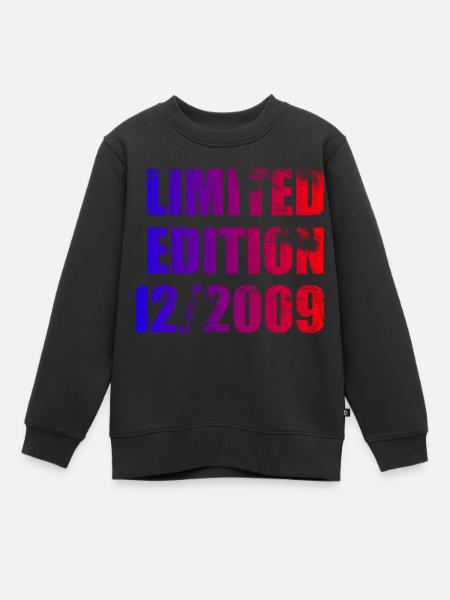 14e anniversaire édition limitée 12/2009 - Sweat Premium enfant bio - noir