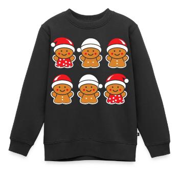 Lebkuchenmann - Kinder Premium Organic Sweatshirt - Schwarz - Vorne - AI Model Kid Female (0cm)