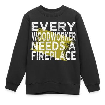 badge carpenter americas blogger plumber - Kinder Premium Organic Sweatshirt - Schwarz - Vorne - AI Model Kid Female (0cm)