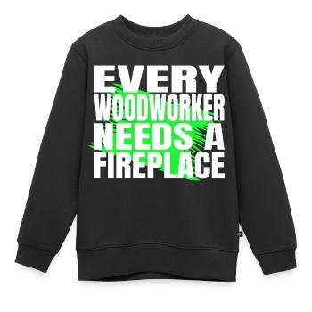 birthday gift wood quote gift idea cutter - Kinder Premium Organic Sweatshirt - Schwarz - Vorne - AI Model Kid Female (0cm)