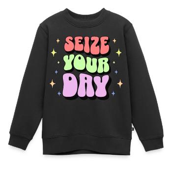 Positive Affirmation - Kinder Premium Organic Sweatshirt - Schwarz - Vorne - AI Model Kid Female (0cm)
