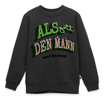 womancontest mädchen ansage frauenrechte - Kinder Premium Organic Sweatshirt - Schwarz - Vorne - AI Model Kid Female (0cm)