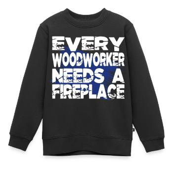 Marteau-piqueur Cool Charpentier T-shirts bûcheron - Sweat Premium enfant bio - noir - Devant - AI Model Kid Female (0cm)
