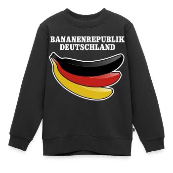 Bananenrepublik Deutschland Satire - Kinder Premium Organic Sweatshirt - Schwarz - Vorne - AI Model Kid Female (0cm)