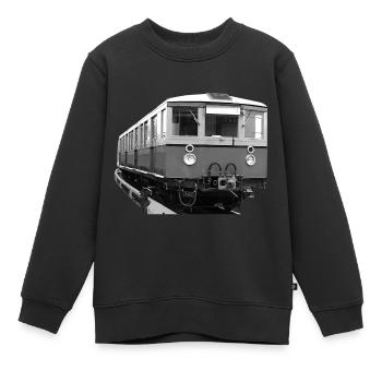 S-Bahn Berlin Triebwagen Eisenbahn Oldtimer - Kinder Premium Organic Sweatshirt - Schwarz - Vorne - AI Model Kid Female (0cm)