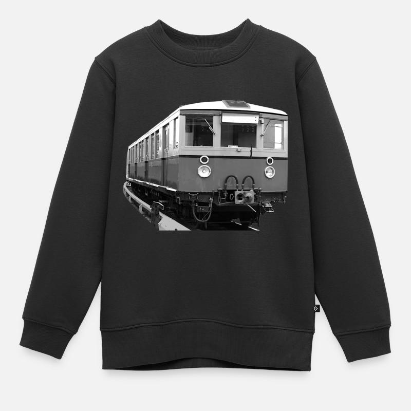 S-Bahn Berlin Triebwagen Eisenbahn Oldtimer - Kinder Premium Organic Sweatshirt - Schwarz