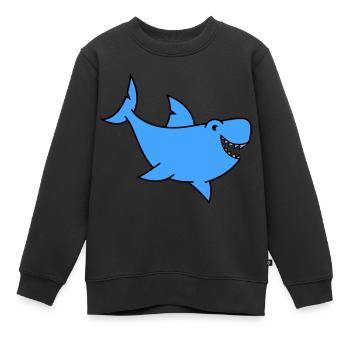 Shark Comic - Kids Premium Organic Sweatshirt - black - Front - AI Model Kid Female (0cm)