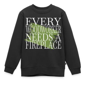 carpenter hoodies and sweatshirts americas - Kinder Premium Organic Sweatshirt - Schwarz - Vorne - AI Model Kid Female (0cm)