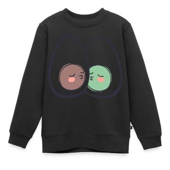 Sweet Avocado - Kinder Premium Organic Sweatshirt - Schwarz - Vorne - AI Model Kid Female (0cm)