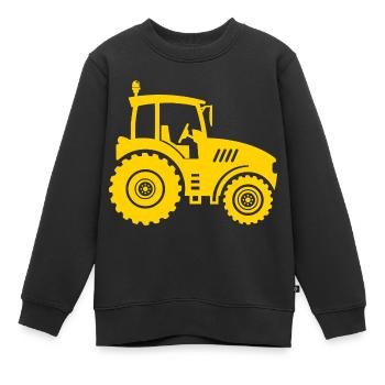 Traktor Landwirt Landwirt - Kinder Premium Organic Sweatshirt - Schwarz - Vorne - AI Model Kid Female (0cm)
