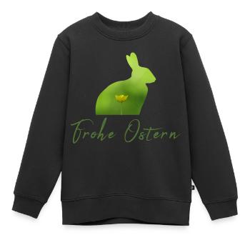 Frohe Ostern Ostern - Kinder Premium Organic Sweatshirt - Schwarz - Vorne - AI Model Kid Female (0cm)