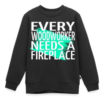 best blogger construction carpenter woodworker - Kinder Premium Organic Sweatshirt - Schwarz - Vorne - AI Model Kid Female (0cm)
