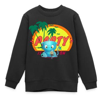 Party outfit - Kids Premium Organic Sweatshirt - black - Front - AI Model Kid Female (0cm)