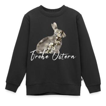 Ostern Frohe Ostern - Kinder Premium Organic Sweatshirt - Schwarz - Vorne - AI Model Kid Female (0cm)