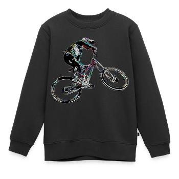 MTB MTB bergab - Kinder Premium Organic Sweatshirt - Schwarz - Vorne - AI Model Kid Female (0cm)