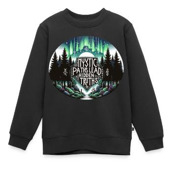 Wahrheiten aus dem Zauberwald - Kinder Premium Organic Sweatshirt - Schwarz - Vorne - AI Model Kid Female (0cm)