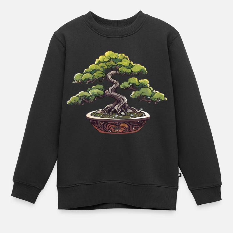 Bonsaï - Sweat Premium enfant bio - noir