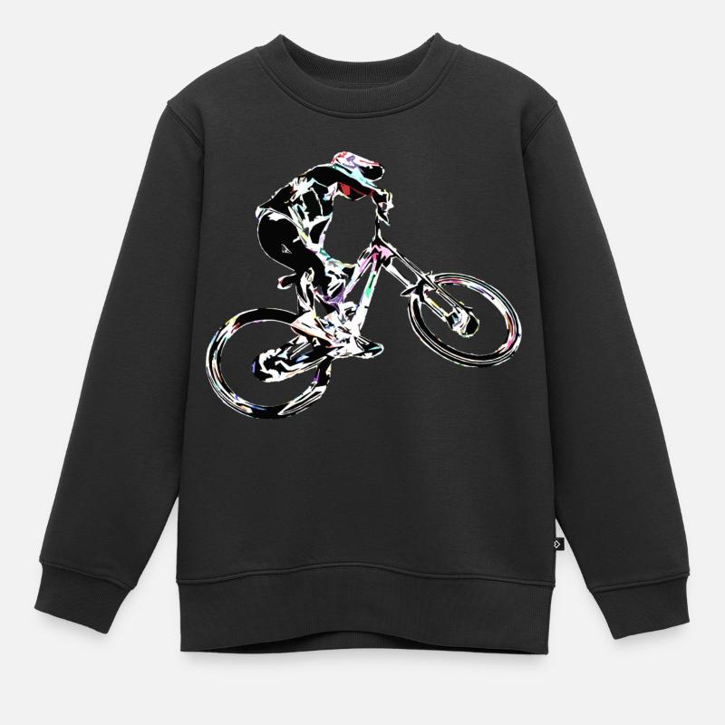 Downhill-Mountainbiken - Kinder Premium Organic Sweatshirt - Schwarz