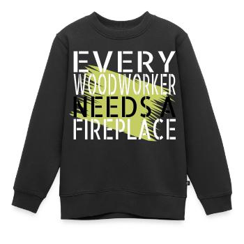 Idée de cadeau d’anniversaire d’arboriste bûcheron - Sweat Premium enfant bio - noir - Devant - AI Model Kid Female (0cm)