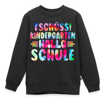 Bye-bye Maternelle Bonjour les diplômés de l’école Kita - Sweat Premium enfant bio - noir - Devant - AI Model Kid Female (0cm)