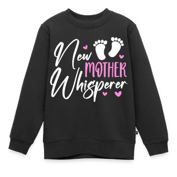 Nouvelle Mère Chuchoteur - Sweat Premium enfant bio - noir - Devant - AI Model Kid Female (0cm)