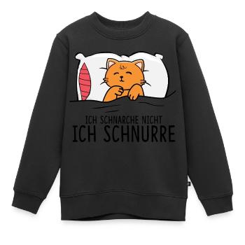 Ich Schnarche Nicht Ich Schnurre - Kinder Premium Organic Sweatshirt - Schwarz - Vorne - AI Model Kid Female (0cm)