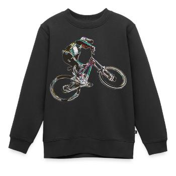 MTB-Abfahrt - Kinder Premium Organic Sweatshirt - Schwarz - Vorne - AI Model Kid Female (0cm)