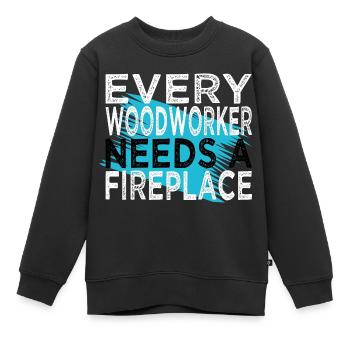 carpenter plumber union carpenter tshirts lumber - Kinder Premium Organic Sweatshirt - Schwarz - Vorne - AI Model Kid Female (0cm)