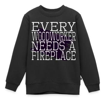 axes funny carpenter cabinetmaker lumber - Kinder Premium Organic Sweatshirt - Schwarz - Vorne - AI Model Kid Female (0cm)