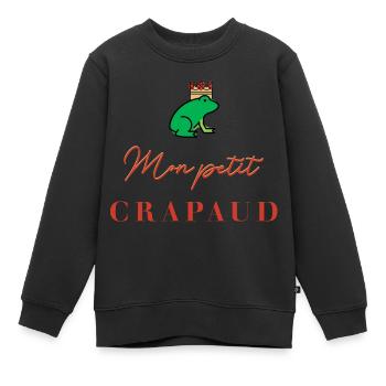 MON PETIT CRAPAUD - Sweat Premium enfant bio - noir - Devant - AI Model Kid Female (0cm)