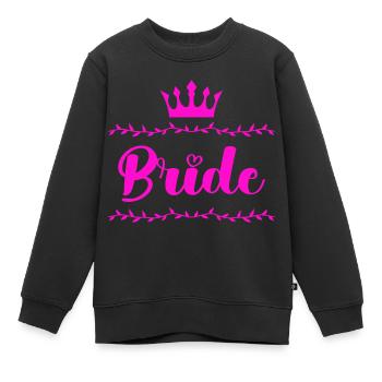 bride - Kinder Premium Organic Sweatshirt - Schwarz - Vorne - AI Model Kid Female (0cm)