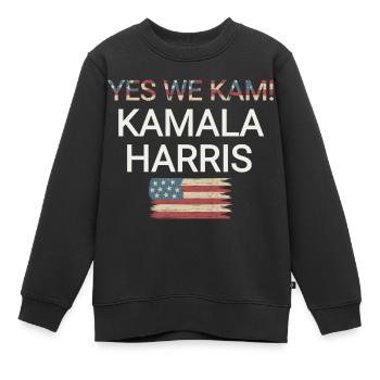 Yes We Kam - Kinder Premium Organic Sweatshirt - Schwarz - Vorne - AI Model Kid Female (0cm)