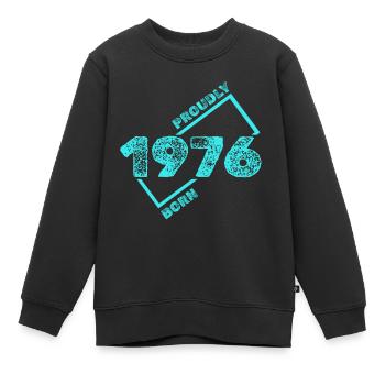 Gift idea 1976 - Kids Premium Organic Sweatshirt - black - Front - AI Model Kid Female (0cm)