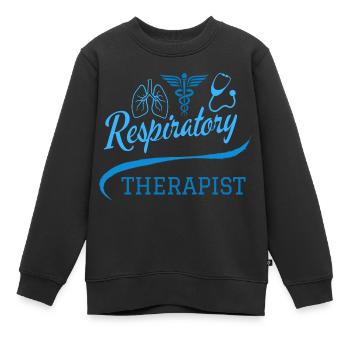 Atemtherapeut Blaue Medizinsymbole - Kinder Premium Organic Sweatshirt - Schwarz - Vorne - AI Model Kid Female (0cm)